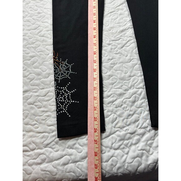 French Laundry Black Embellished Spider Studded Thick Leggings size 1x - Picture 7 of 7